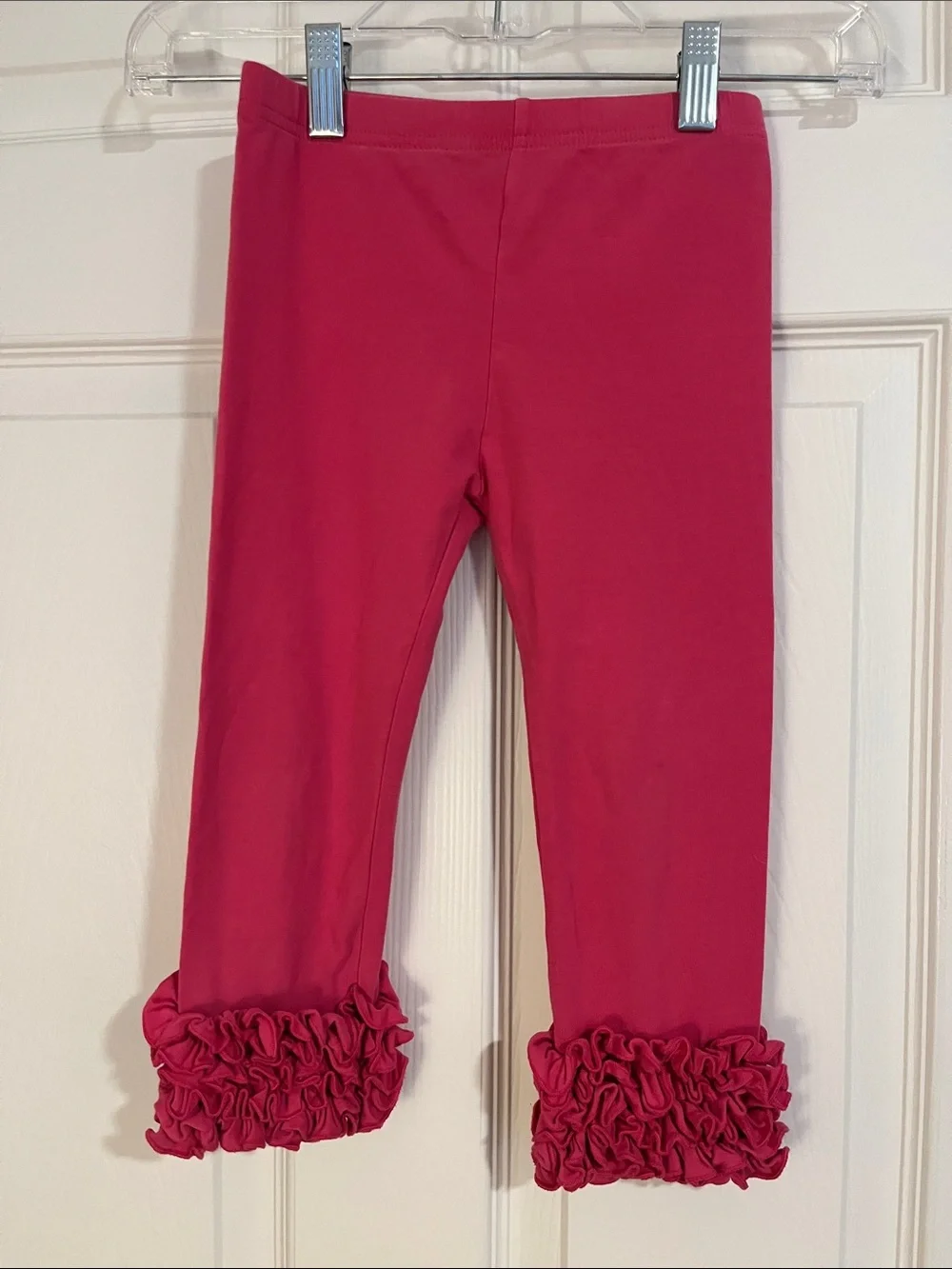 Matilda Jane Green and Pink Floral Pearl Dress 8 w Ruffle Pants 6